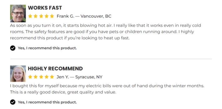 Hero Heater real reviews